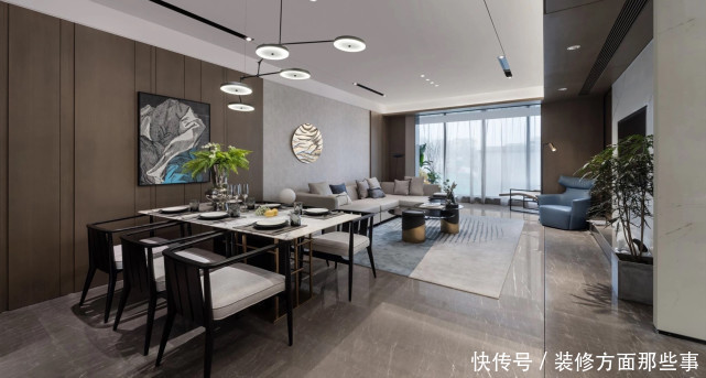 四居室|137平现代风四居室,发静谧气质构成一副质感十足的画面