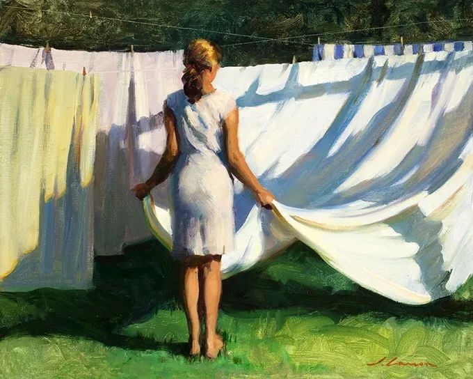 阳光美人|油画里的阳光美人,简直太美了