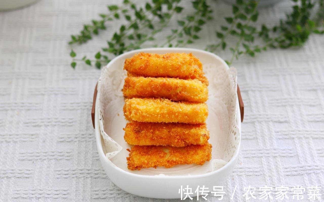 牛奶裹上面粉炸一炸,香酥可口,浓浓的奶香味,大人孩子都爱吃