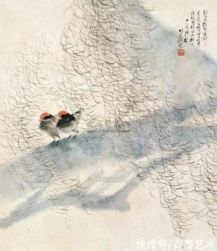 郑午昌@春风拂柳，春意浓！大师笔下的春柳太美了