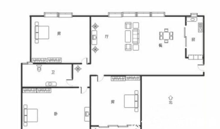 主卧室|102㎡小三房,客厅不设阳台装落地飘窗,敞亮又大气让人羡慕不已