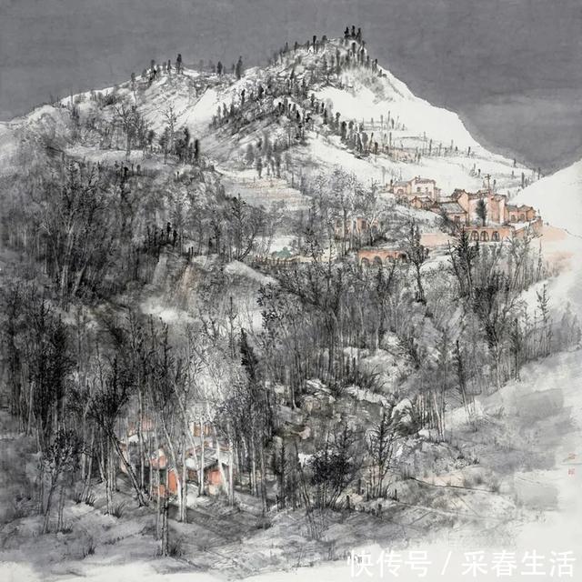 中国水墨画院#女画家冀燕水墨山水画艺术作品欣赏