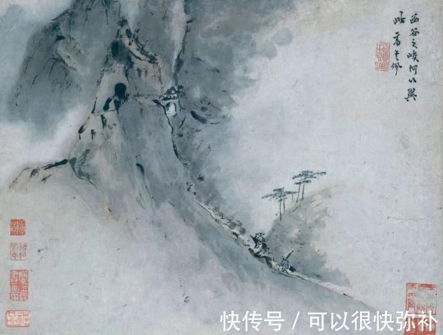 山水画#用指头画画从他开始的,看看他画的山水画云山雾绕别具一格