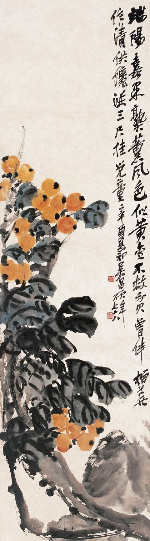 吴昌硕|春天里最期待吴昌硕家的枇杷一个个果大肉肥,让人看了都眼馋