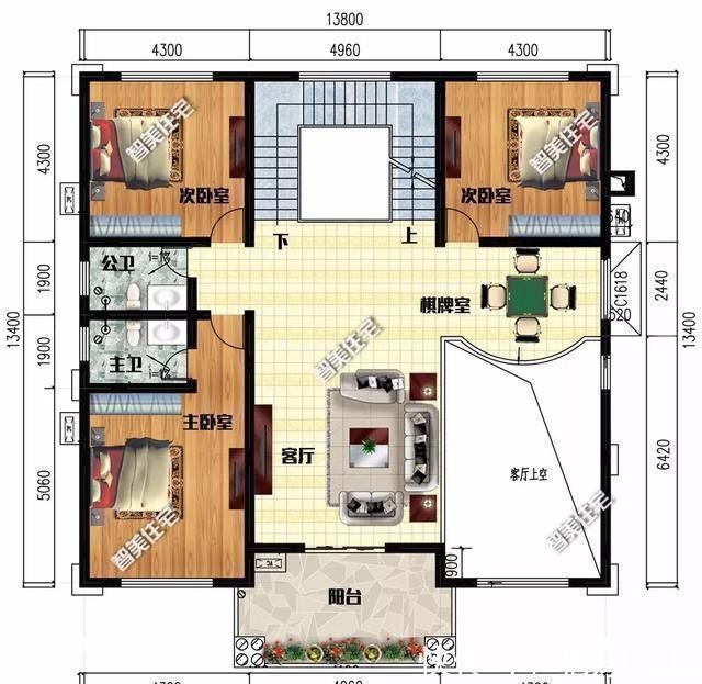 卧室|带挑空客厅设计的两栋农村别墅，45万左右可建一栋，完工效果好