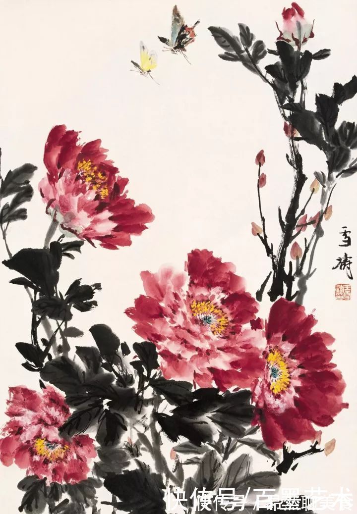 小写意@唯有牡丹真国色!小写意牡丹画150幅,美醉了