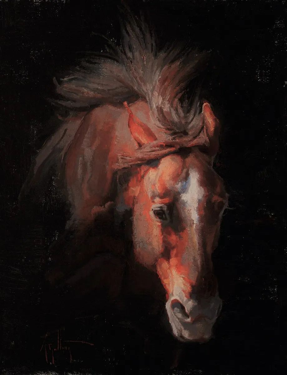 画家|美国90后美女画家,画马堪称一绝!