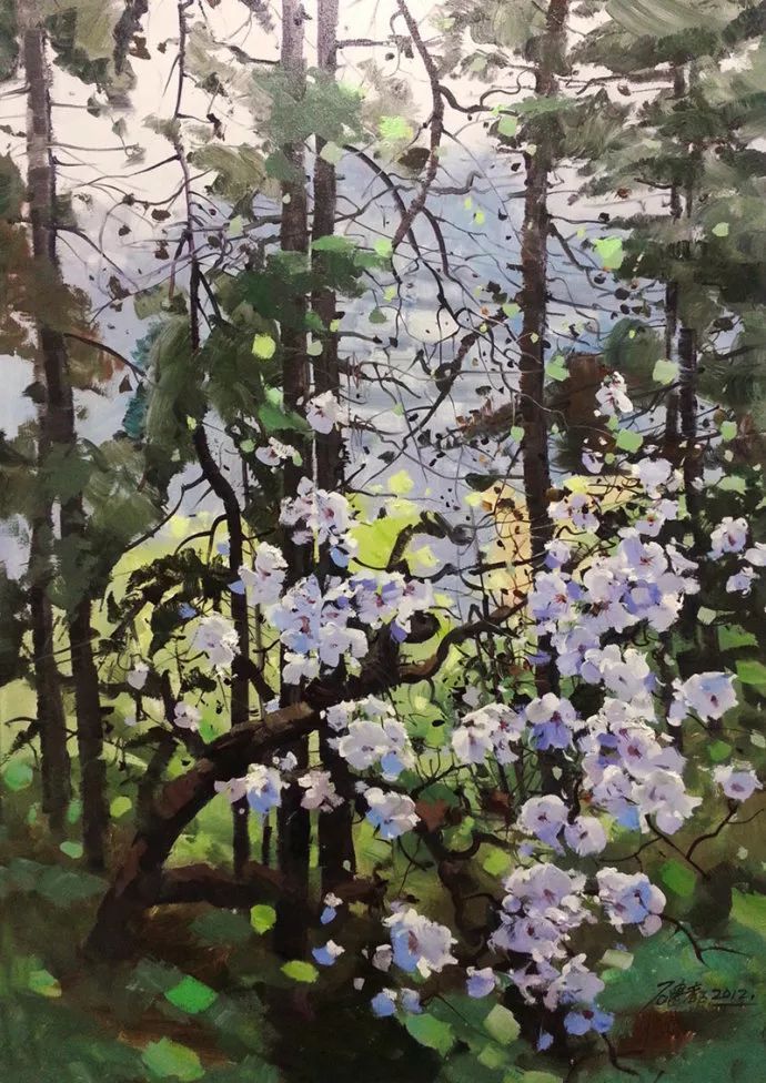 笔触|国画意境,油画笔触——石建都 笔下清新唯美的诗意油画