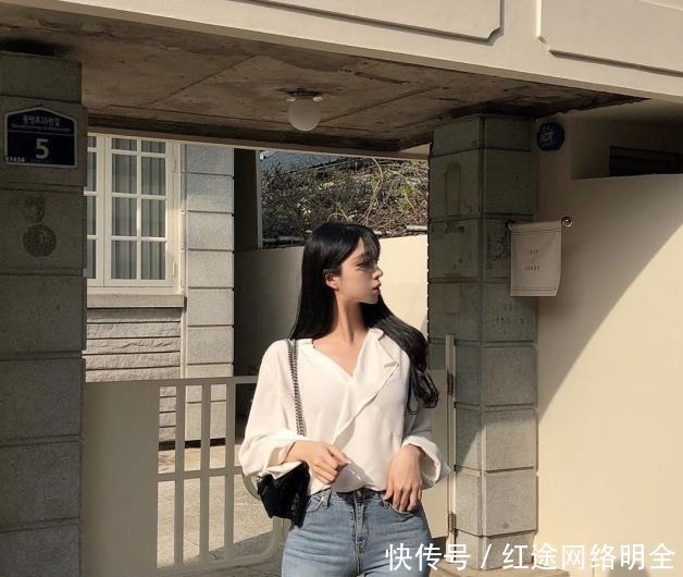 修身款 温暖靓丽的牛仔裤着装,尽显简简单单的穿搭