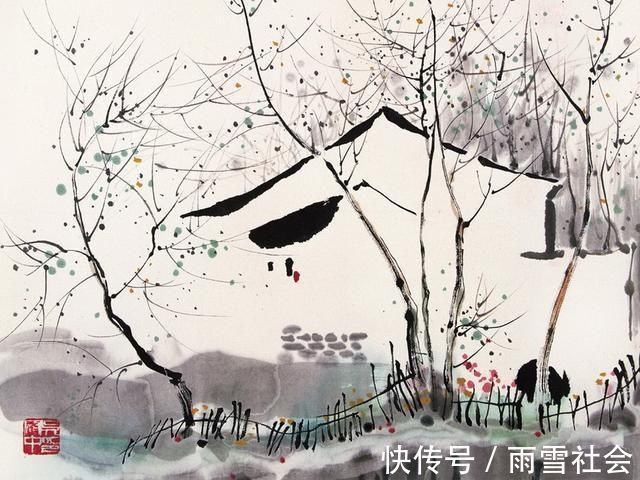 江南园林#“中国画”吴冠中画的太好,中国画在他笔下活了起来