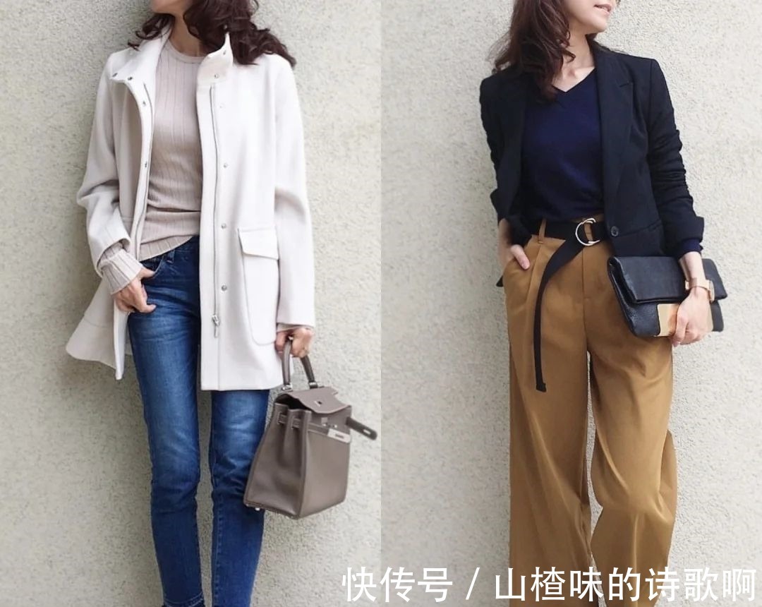 版型 好看又时髦的秋装搭配,学会4种针织衫搭配就够了,简单且实用