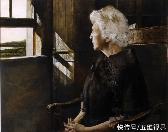 水彩|「名家作品」安德鲁·怀斯水彩侧面人像