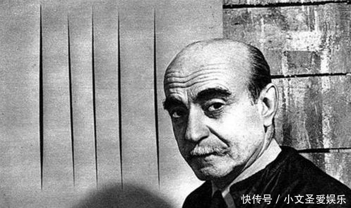 他拿刀随意在画布上割几下,就卖出1