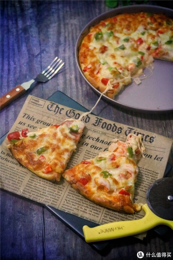 孩子想吃披萨,花30分钟烤好,料足味美芝香浓郁,太好吃啦