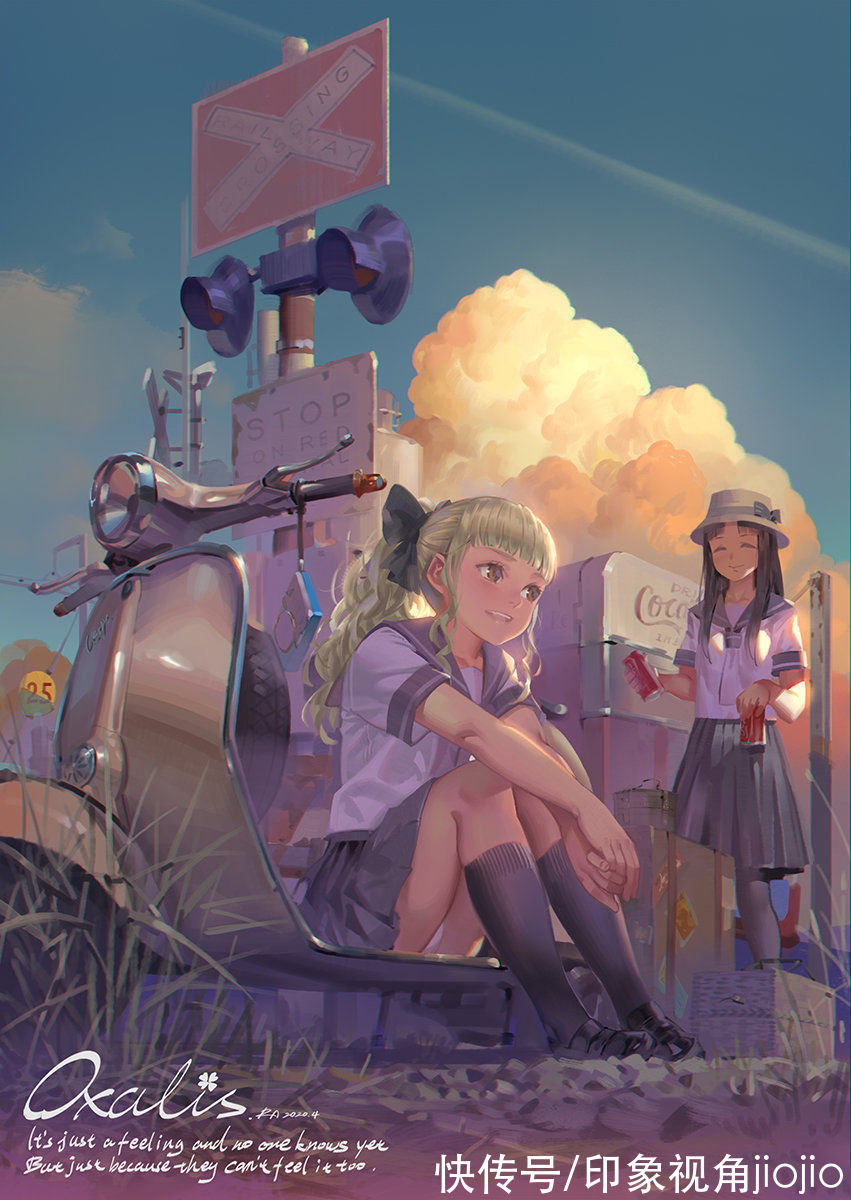 油画|油画质感与天真萝莉相结合的插画，非常的明亮生动