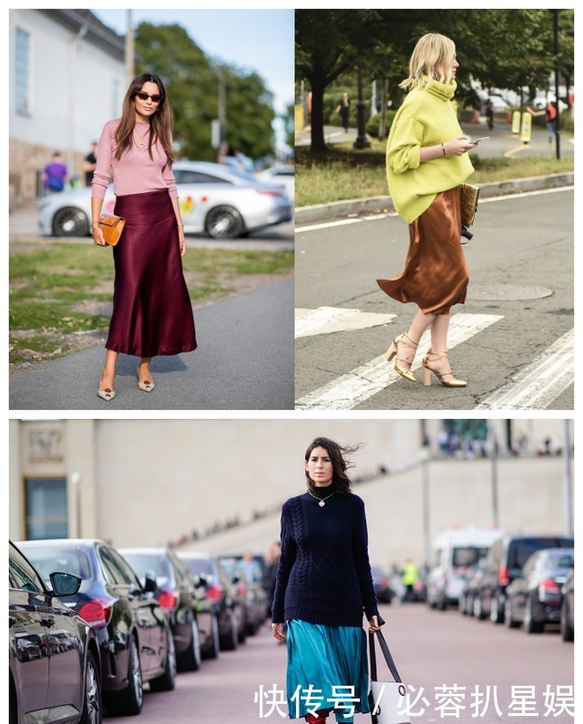 毛衣|冬季毛衣+半裙的8种搭配示范,演绎轻熟女人魅力,浪漫又优雅