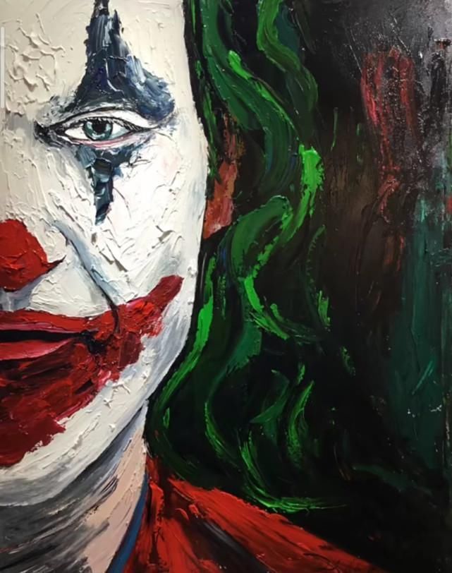 艺术品！小伙子用“拖鞋”画小丑，开始感觉真的有点丑，最后这是艺术品