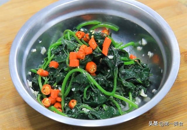 小米椒|原来这才是红薯叶最好吃的做法，一煮一拌，脆嫩爽口，营养又低脂