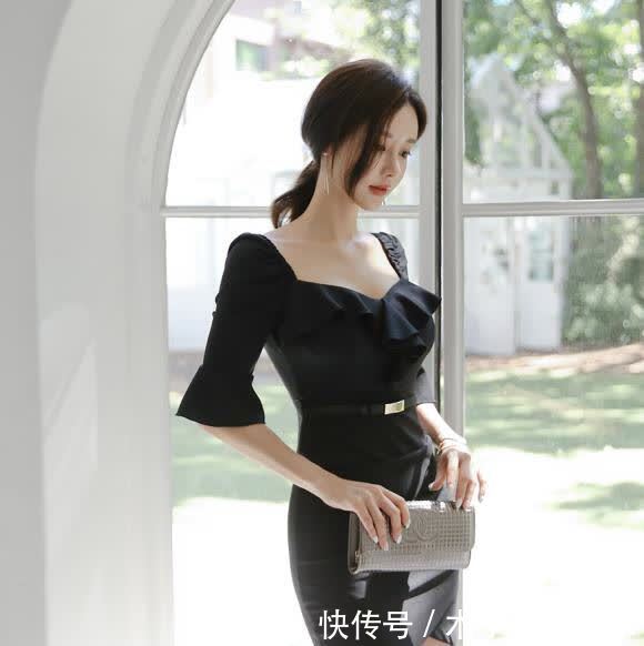 美人图鉴孙允珠:朔月珍珠墨香知韵荷叶连衣裙