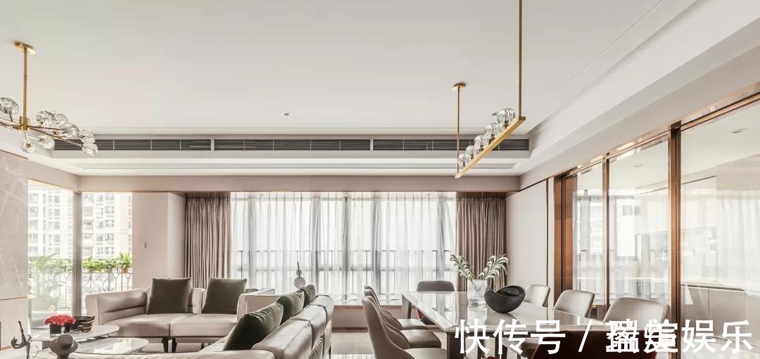 客餐厅|206平轻奢大宅,一进屋就被吸引了每寸空间都散发着优雅气息