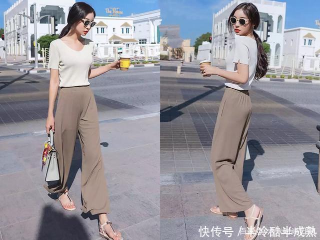 夏日就要穿T恤+阔腿裤,是最不费力的时髦穿搭组合!
