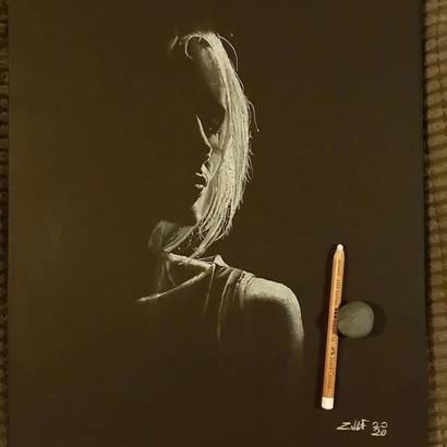  素描|「视觉」如剪影一般的素描作品