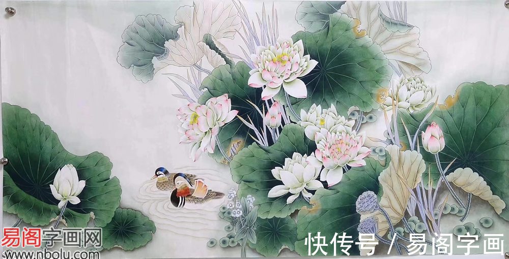 工笔花鸟画$胡记领 工笔重彩传承人 工笔花鸟画领军人物