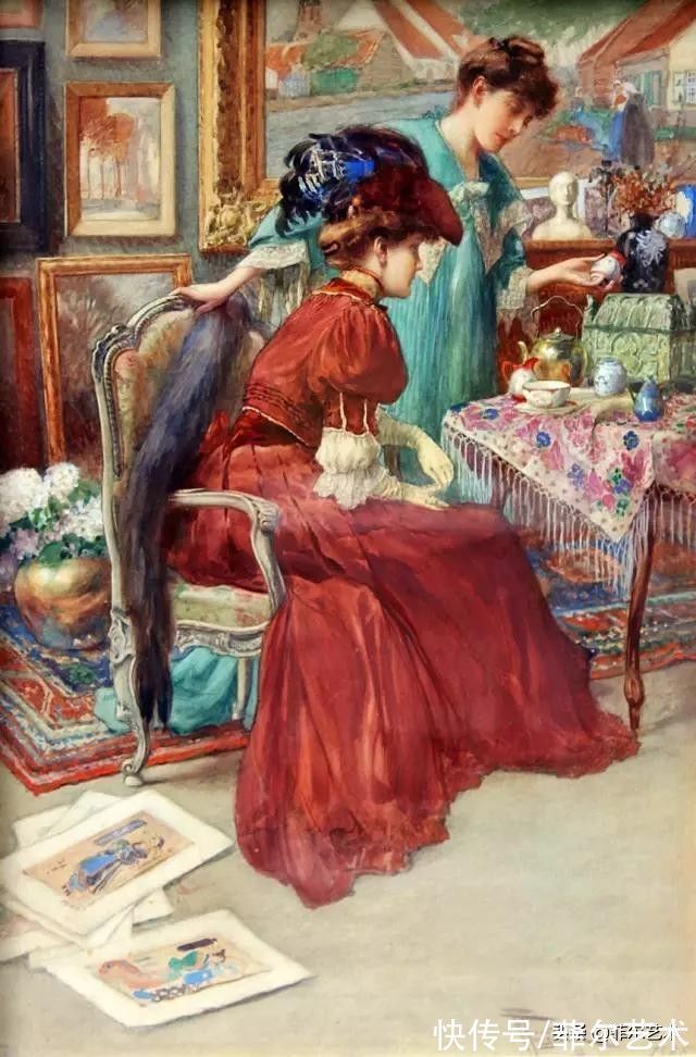 弗尔南·图森特$和谐色调,高雅绝伦~法国画家弗尔南·图森特女性人物油画赏析