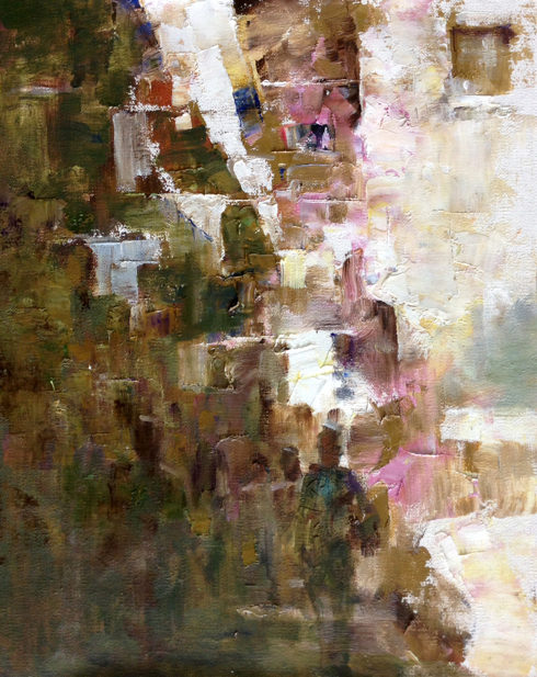 祝锡勇@艺术家祝锡勇的油画作品,浓浓的生活气息