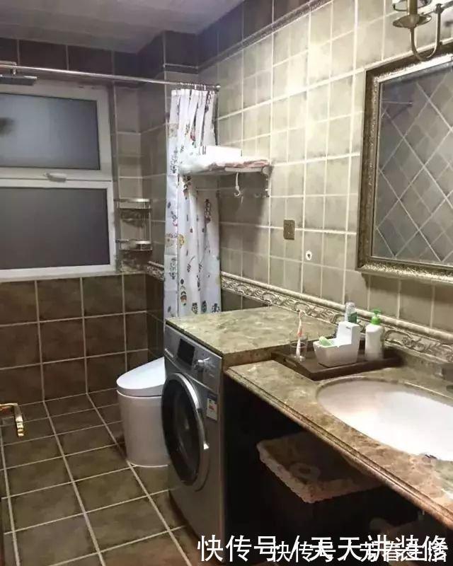 洗衣机|卫生间洗衣机摆放设计，小空间的完美利用，不拥挤又美观