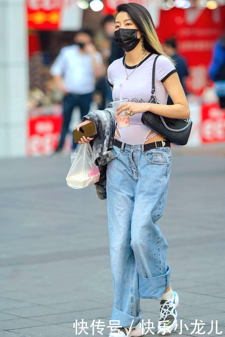 舒适|清纯可爱的小姐姐，穿上舒适阔腿裤，都会觉得很美吧