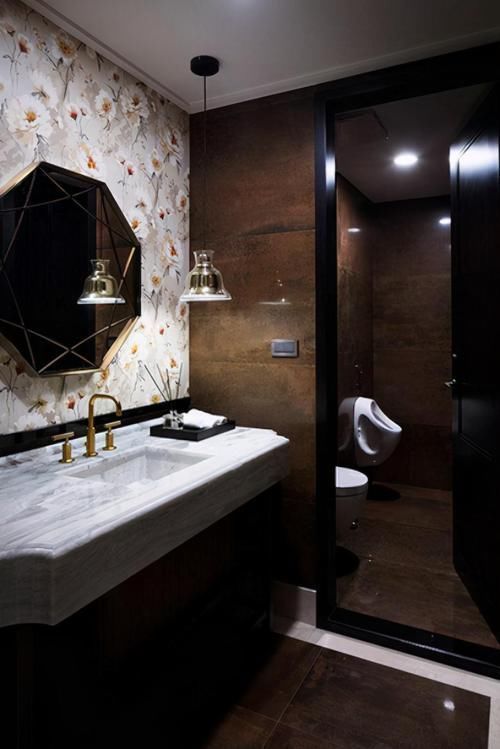石材|379平奢华大平层,全屋设计华丽“壕气”,孔雀绿窗帘太抢眼