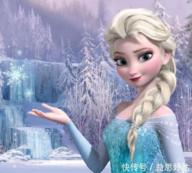 艾莎|当迪士尼公主换一种画风,艾莎是最美的那个,爱丽儿公主温婉如玉