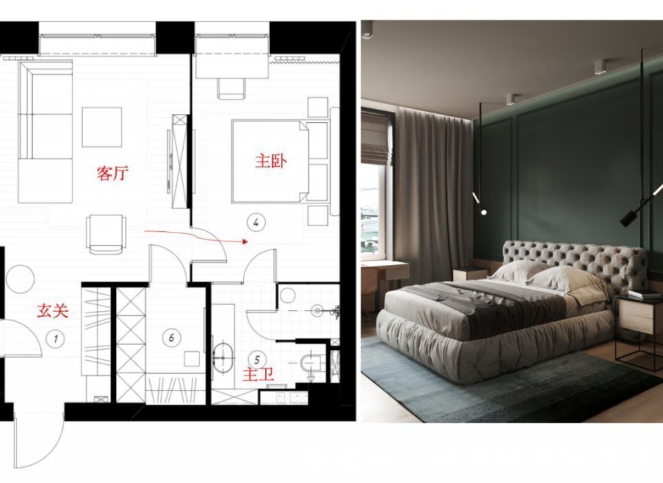 玄关|别再盯着北欧风啦，看看人家66㎡小户型轻奢风，豪宅也被秒成渣