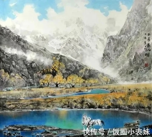 山水画|宋士操雪域山水画，自然唯美！