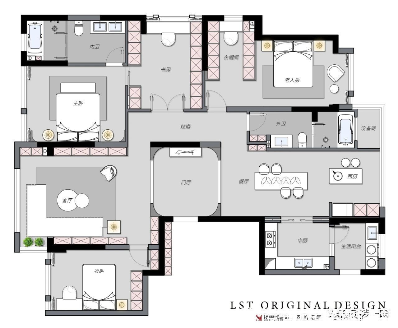 分区|刘思彤设计原创分享 御水澜湾197平户型深度解析