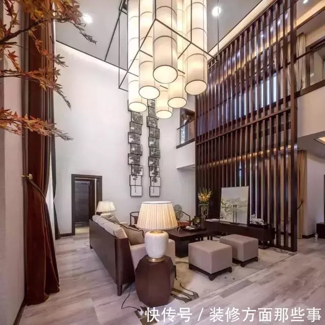 茶室|新中式别墅设计,落落大方,袅袅炊烟树外饶,一抹写意浅墨清韵