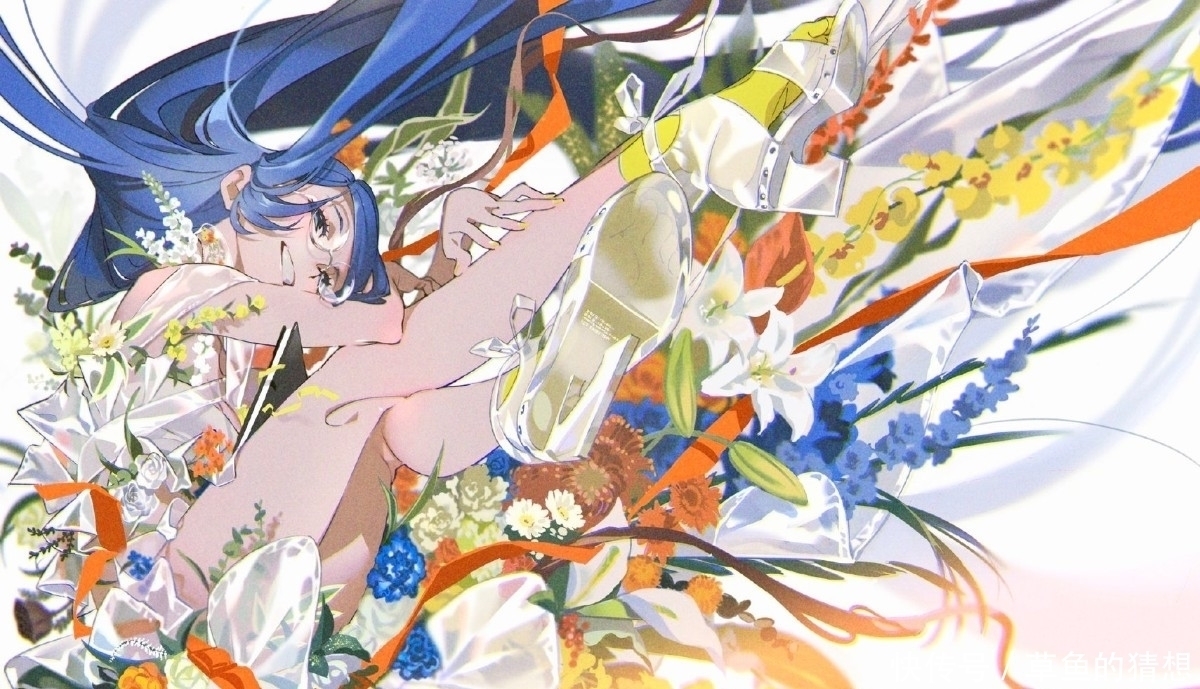 插画作品|插画里的脸部刻画,配色和元素绚美华丽,色彩让人很惊艳