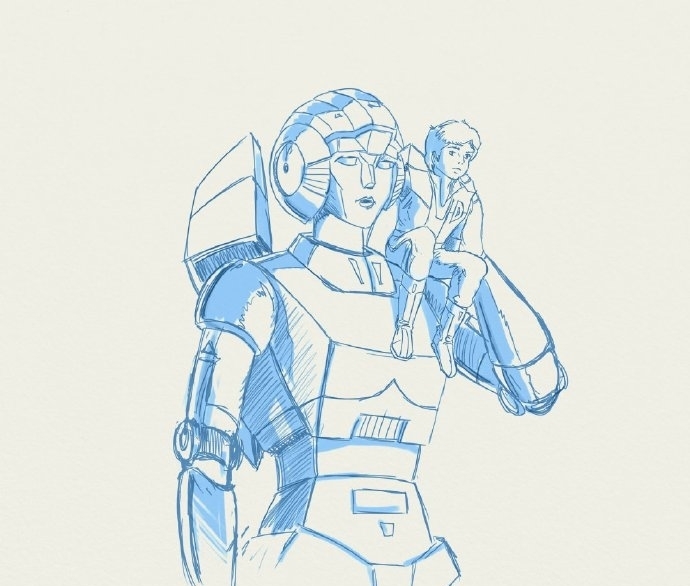 线稿|变形金刚纪念版封面设计线稿