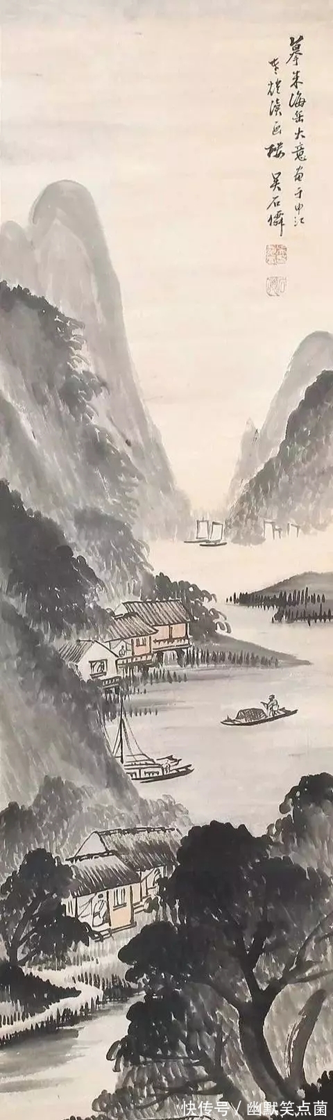 烟雨蒙蒙$海派山水画大家|吴石仙的烟雨蒙蒙