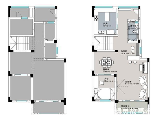 现代|253平现代风轻奢别墅，多元素设计复古大气，见之难忘的奢美空间