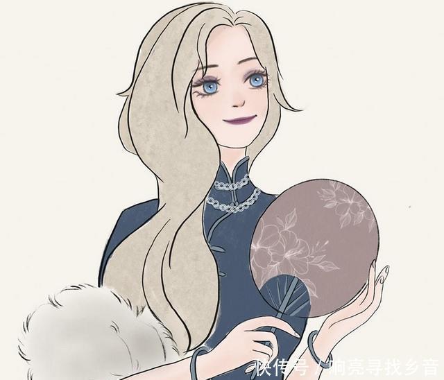 迪士尼|迪士尼公主穿越,变身民国文青少女,金发碧眼将旗袍的美表现极致!