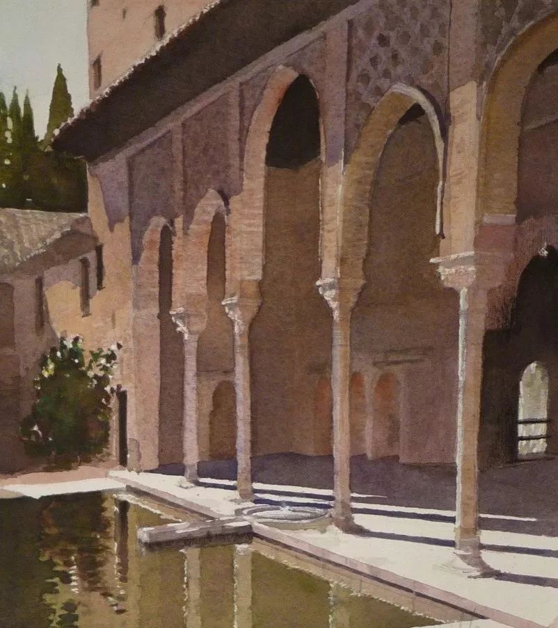 美术学院#Charles Villeneuve 的超美的城市风情水彩！