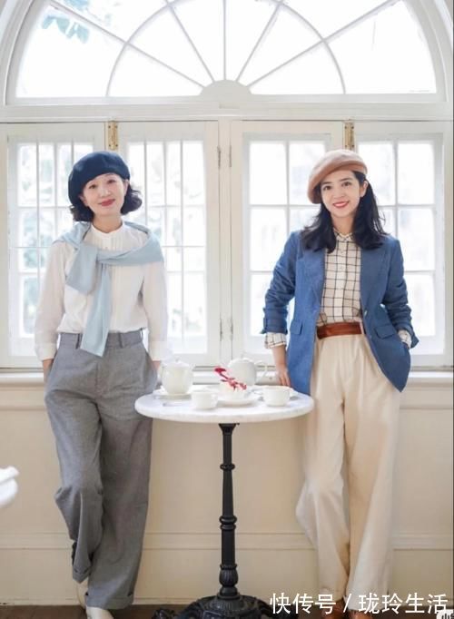 珍珠项链 讲真,穿灰色就服这些50+女人!她们的灰色穿搭,越看越有气质