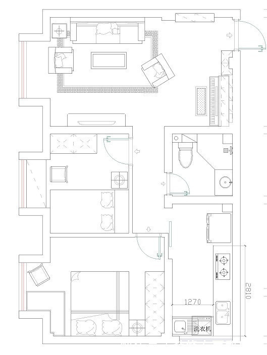 书柜|72平二居室没有太华丽,适合小户型的温馨欧式风