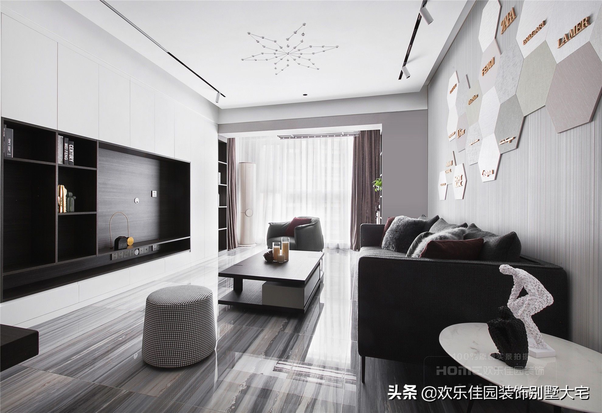 现代|135平现代简约，流行背景墙，快来抄作业