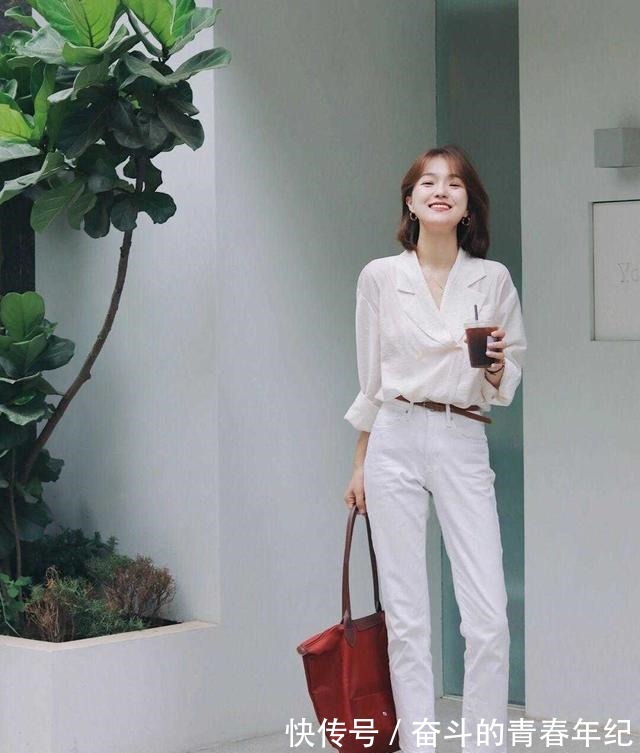 时髦 白色裤子怎么穿才够好看搭配上衬衫高级感满分,想不时髦不行!