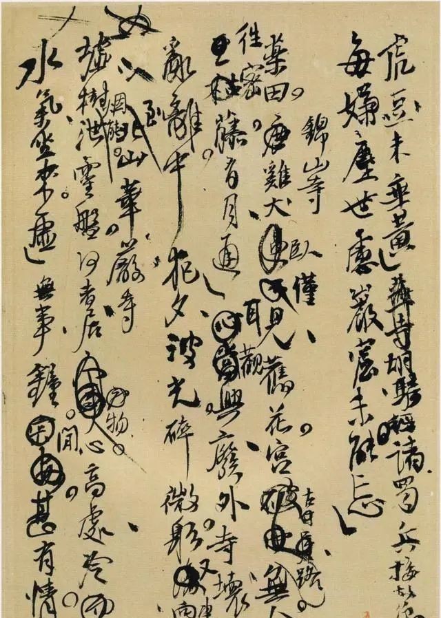 草纸$你见过王铎的打草纸?涂涂抹抹,乱糟糟的,网友:书法的最高境界