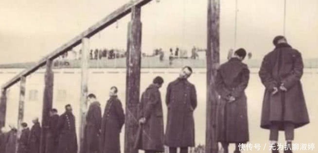 德国|二战老照片，德国战犯被处以绞刑，美女军官美艳不可方物