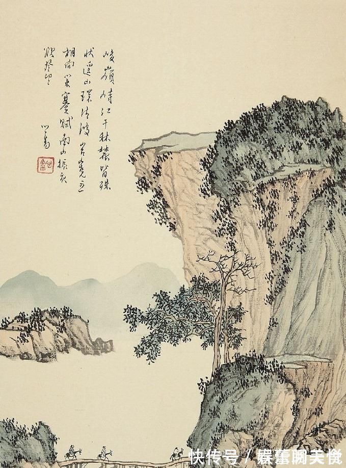 浅绛@溥儒绘画大器晚成,寄情山水有画必有诗,风格不输张大千